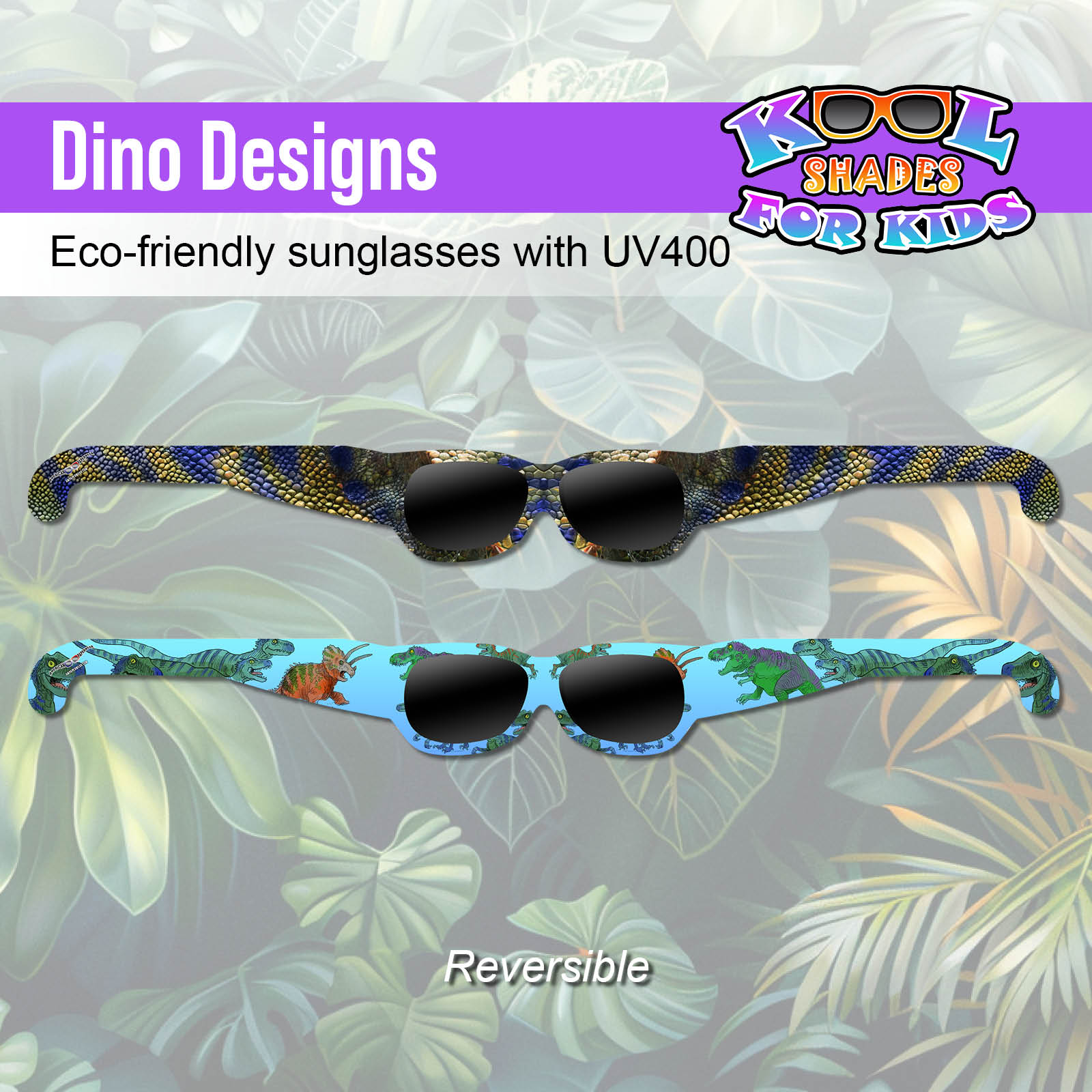 Kool Shades for Kids, Dino 4-Pack