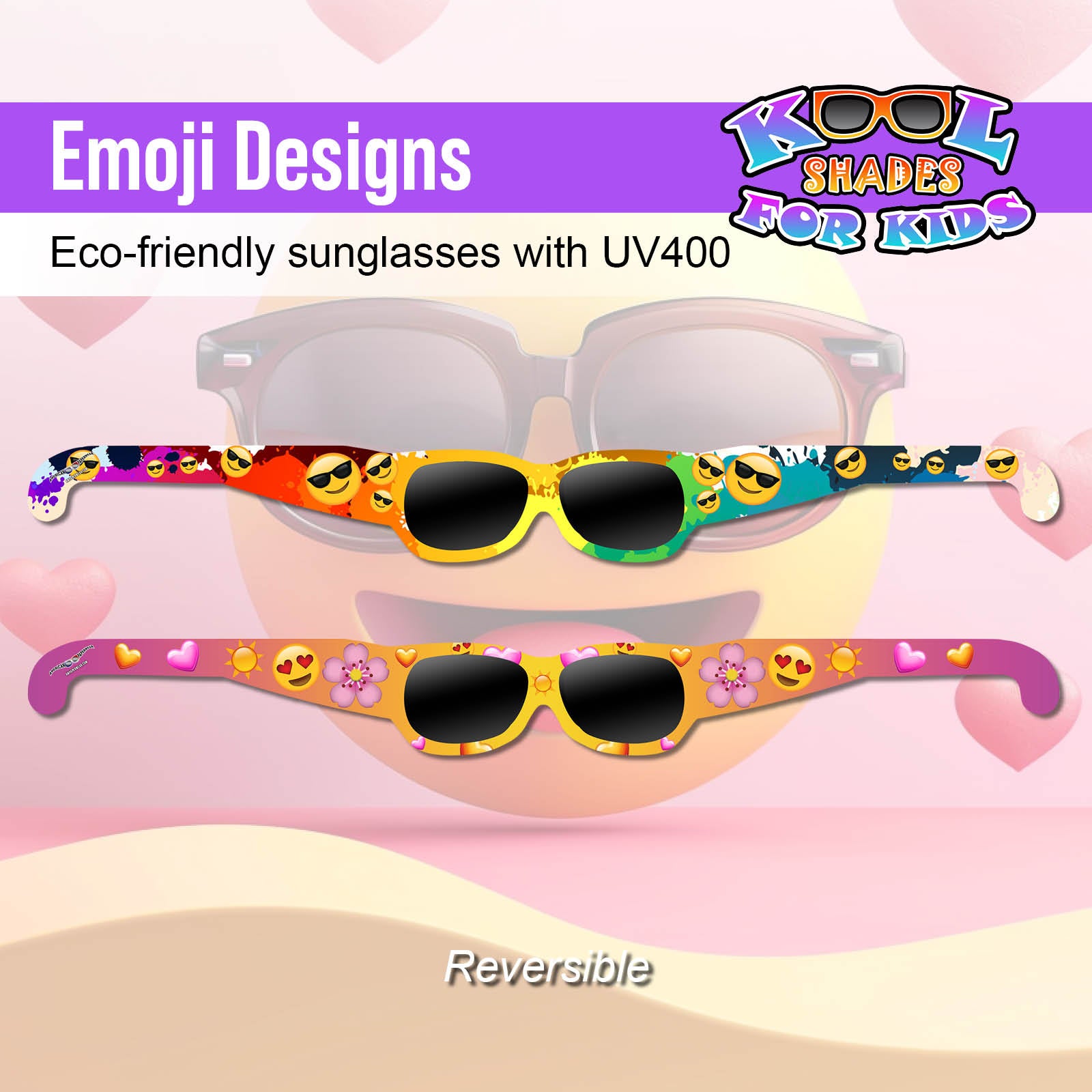 Kool Shades for Kids, Emojis Bulk 4-pack