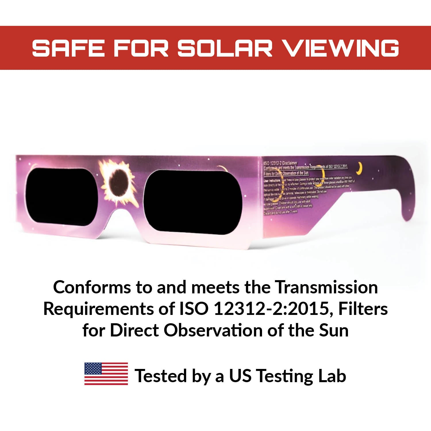 US Solar Eclipse Glasses for 2023-24, bulk purchase, 50-packs